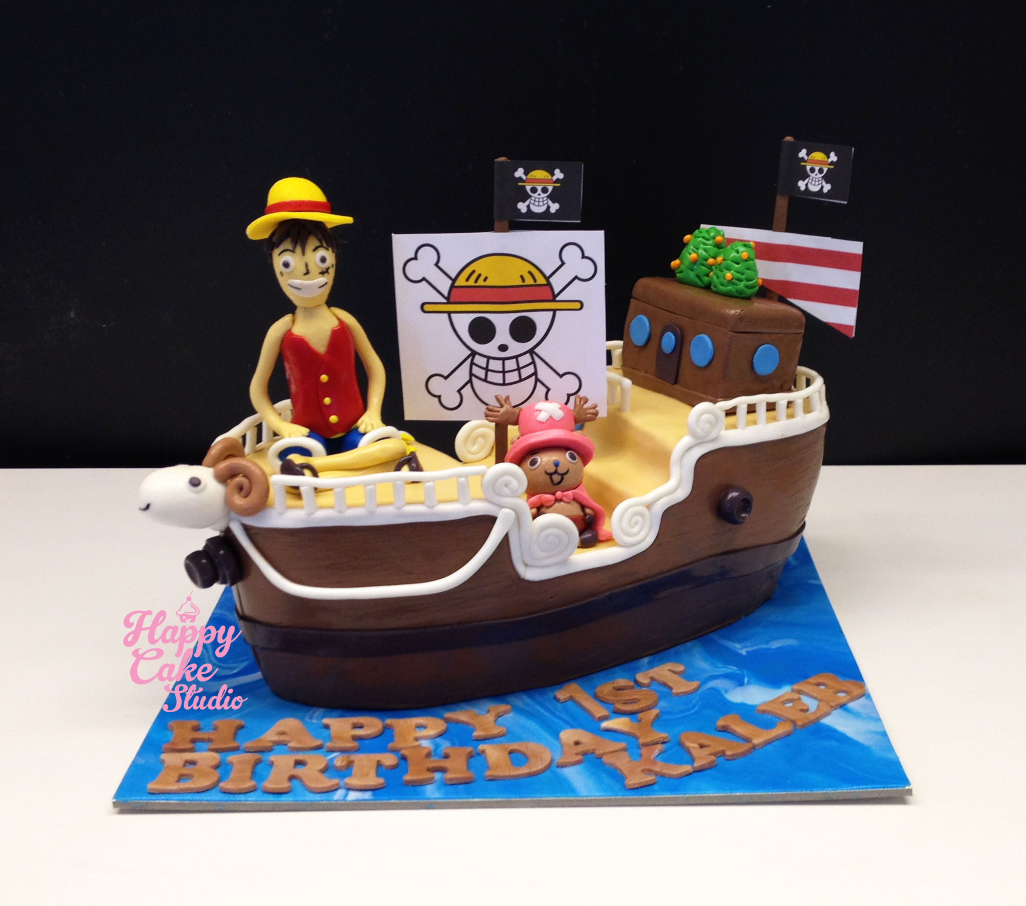 Loving Creations for You: 'One Piece Chopper' Straw Hat Chiffon Cake